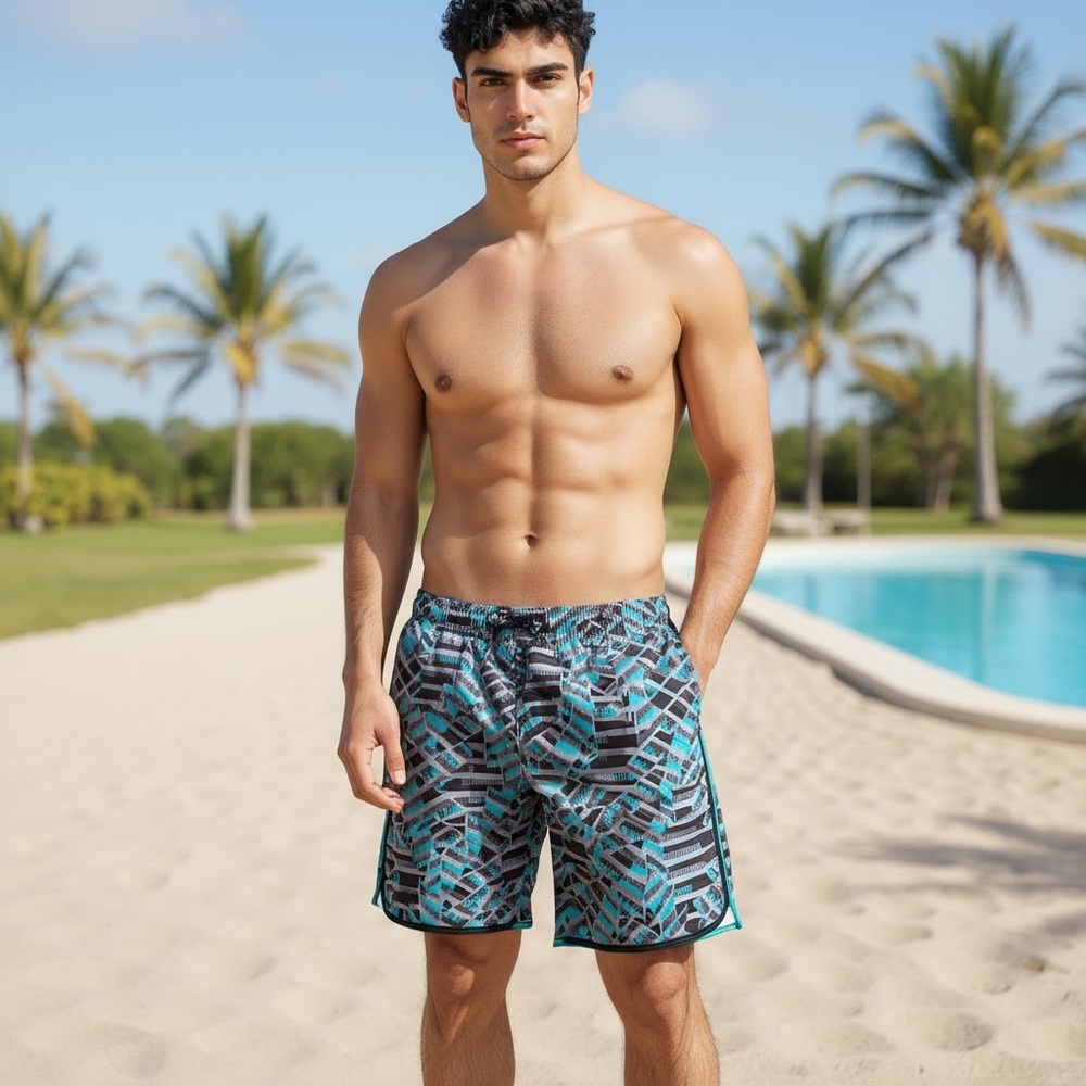 Nike Dri-Fit Printed Swim Trunks